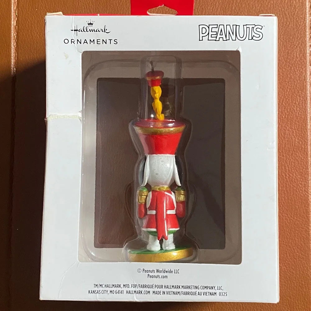 Hallmark Peanuts Snoopy Nutcracker Woodstock Drummer Christmas Ornament Boxed